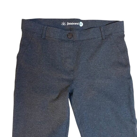 Beta Brand Women's Size Medium Charcoal Gray Pull On Stretch Dress Casual Pants - Picture 3 of 7